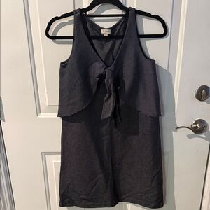 Daniel Cremieux Charcoal Sleeveless Dress with Tie Detail